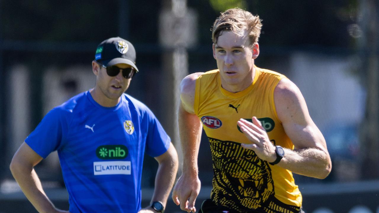 Tom Lynch. AFL Richmond Football Club pre-season training. Picture: Jason Edwards