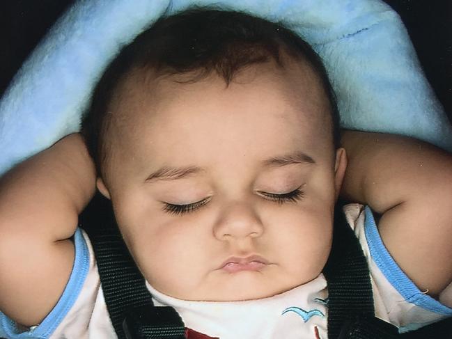 Shane Simpson admitted to leaving 22-month-old baby Baden Bond on a park bench near the Logan River without looking back. Picture: Queensland Police Service