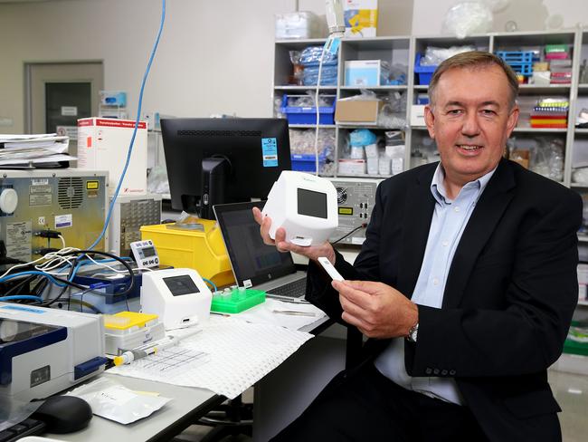 AnteoTech CEO Derek Thomson in his Eight Mile Plains lab. Picture David Clark