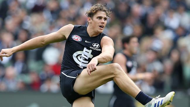 Blues coach David Teague says Charlie Curnow was allowed to drink at Sam Docherty’s wedding. Picture: Michael Klein