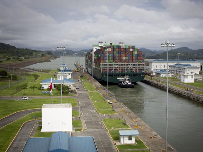 A cargo vessel travels through the Panama Canal in Panama City, Panama. Picture: Nicolo Filippo Rosso/Bloomberg