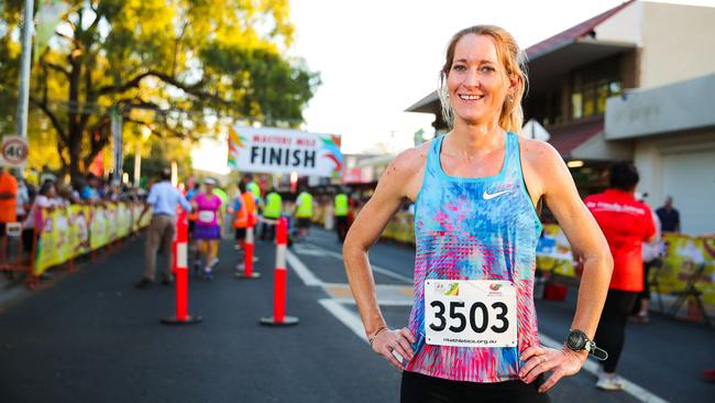 Emma after winning the women’s Masters Mile