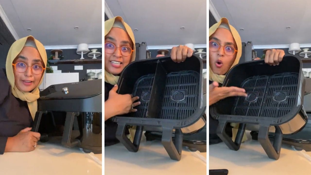 Instant Pot's VersaZone air fryer packs the one feature satisfying home cooks' tastebuds. Picture: TikTok/@fehmz.com.