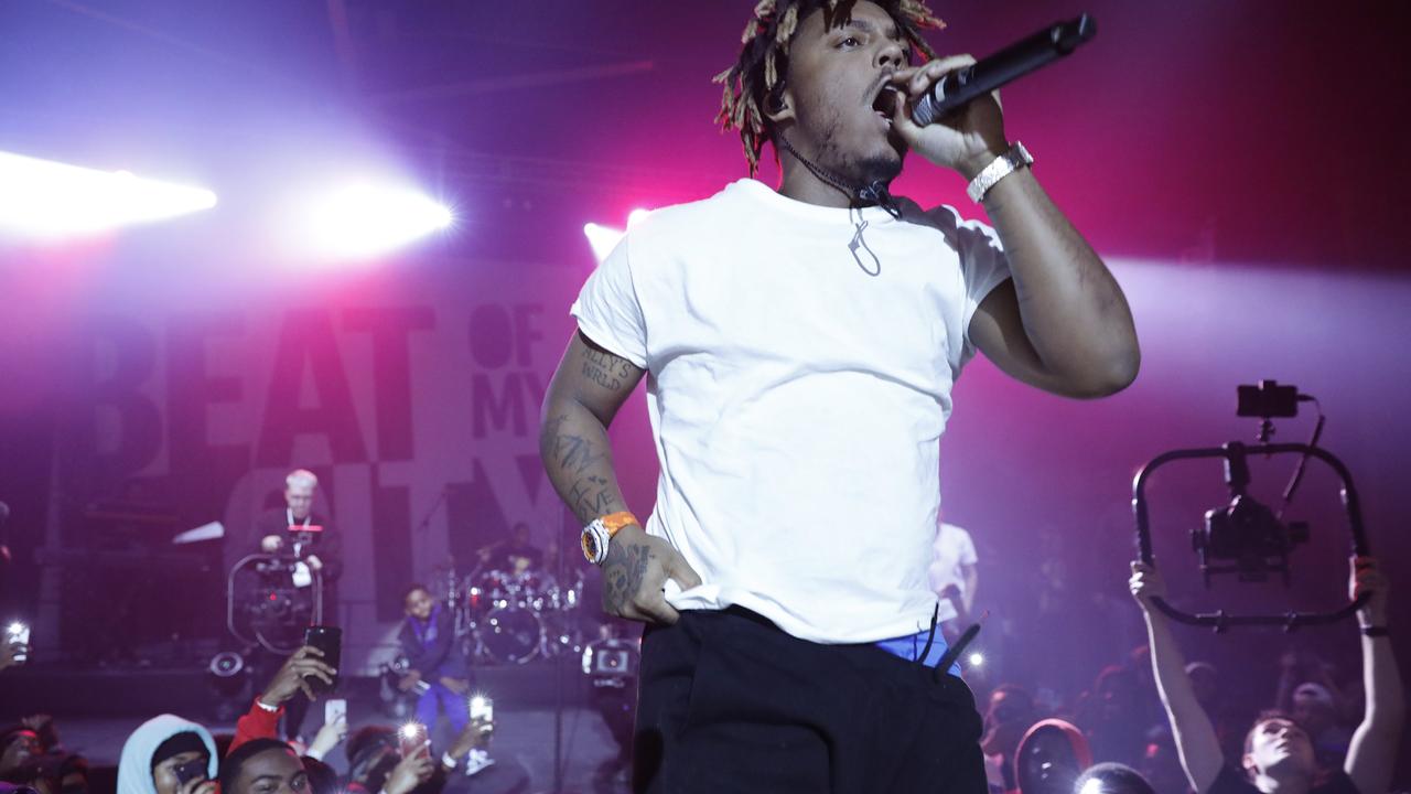 Late emo rapper Juice WRLD was hugely influential in helping to take Laroi’s music worldwide. Picture: Getty