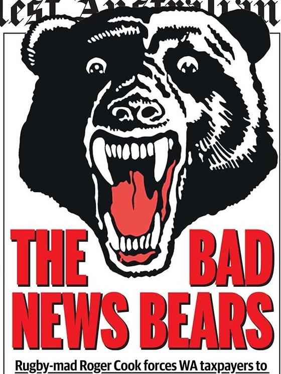The WA's front page on the Perth Bears.