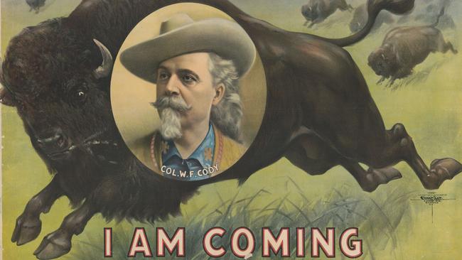 Poster advertising Buffalo Bill's Wild West Show, c.1900. Credit: Library of Congress from the Ken Burns documnetary, The American Buffalo.