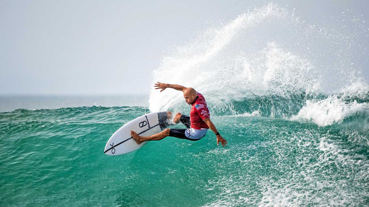 BOWING OUT: Eleven-time WSL Champion Kelly Slater of the US was eliminated from the 2019 Corona Open J-Bay with an equal ninth finish after placing second in Heat 8 of Round 4 at Jeffreys Bay, South Africa. Picture: Ed Sloane