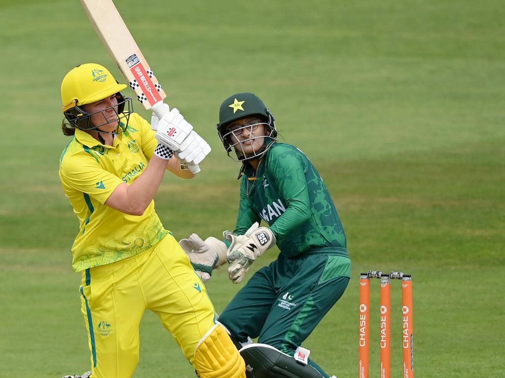 Tahlia McGrath on her way to 78 not out. Picture: Alex Davidson/Getty Images