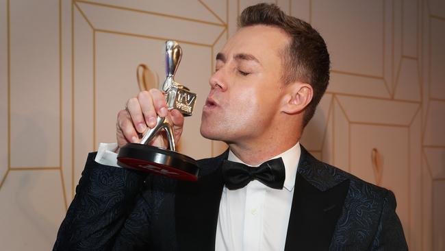 Grant Denyer wont the Gold Logie in 2018. Picture: Nigel Hallett