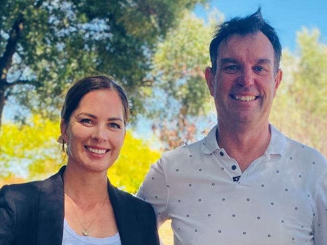 AUSTRALIA'S BEST TEACHERS  ONLY**DO NOT USE WITHOUT PERMISSION**Sisters Sophie  Stansbie (left) and Amelia Stansbie nominated teachers Courtney Hardy and Phillip Wallace from Andrews Creek Primary School in Tasmania. Picture: Supplied