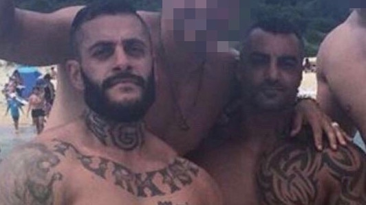 Nazlioglu (left) was found not guilty of murdering Comanchero bikie and close friend Mick Hawi (right) in 2018.