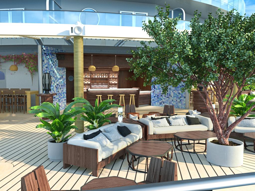 The luxurious outdoor setting. Picture: Virgin Voyages