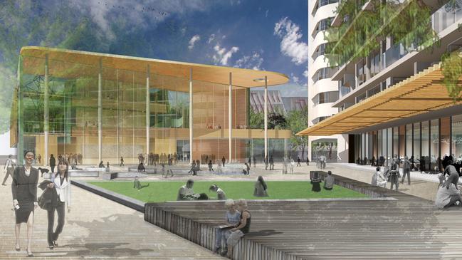 The binned 2012 plan for a Ryde civic centre precinct included a 1200sq m public square.