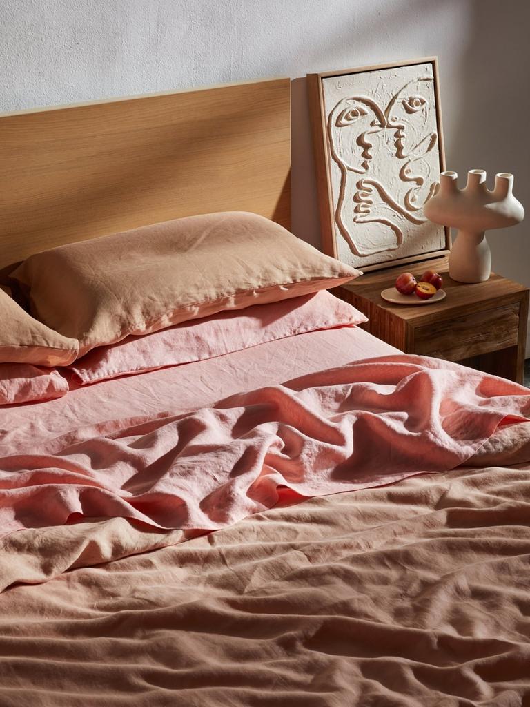 Score 15 per cent off Bed Threads' iconic French linen sheets. Image: Bed Threads.