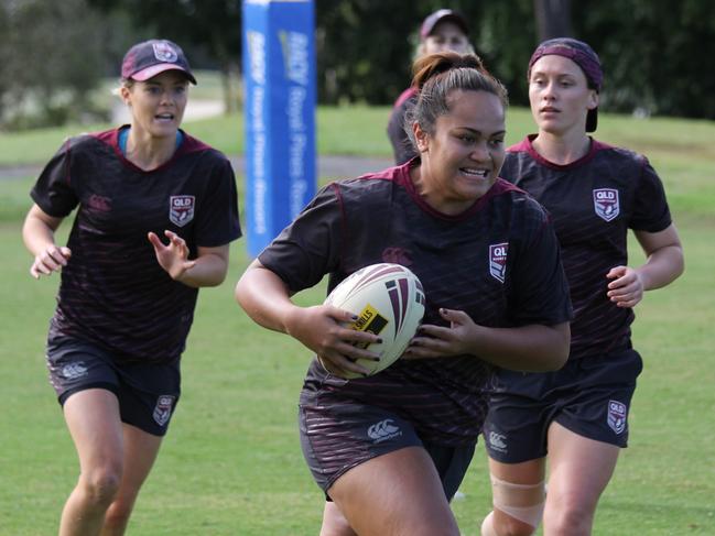 PNG Orchids player Jazmyn Taumafai in her Queensland days. Picture: QRL Media.