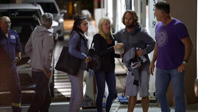 Family and friends of the shark attack arrive at St George Hospital. Picture: Jonathan Ng