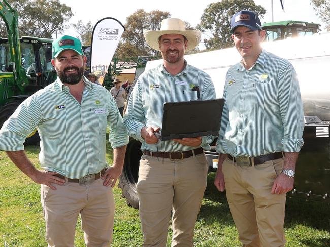 Henty Machine of the yearL -R Andrew Watt, Hamis Ross and Arron Hutcheon from Hutcheon & Pearce