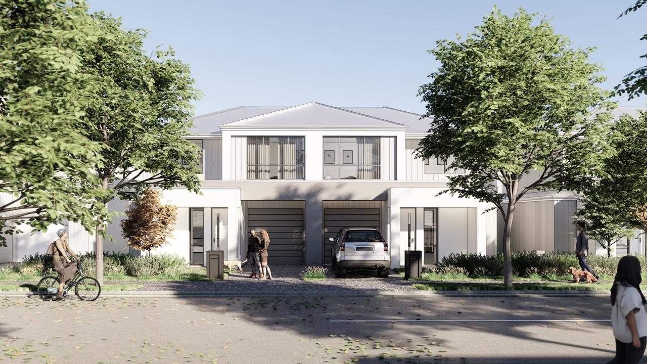 A render of the site where 1315 new homes will be built at Seaton. Picture: Supplied/SA government