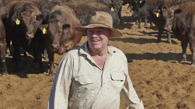 Anthony Fellows, CEO of Harmony Agriculture and Food, at the Westbeef cattle feed lot in Burakin WA. Picture: Stef King