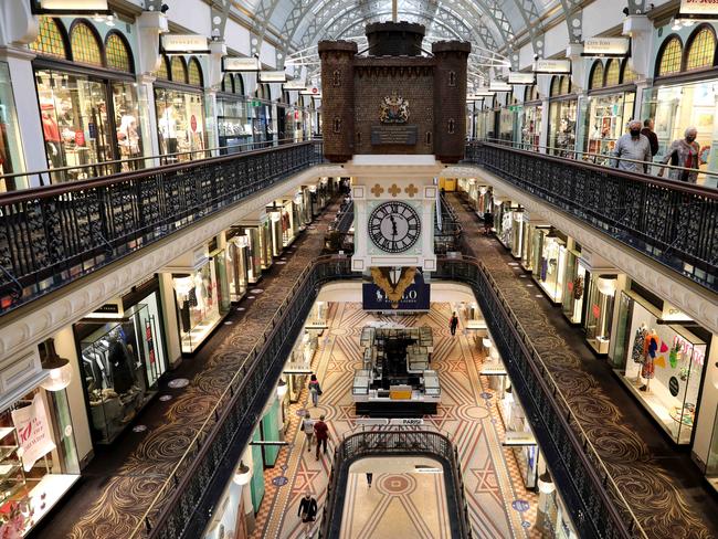 SYDNEY, AUSTRALIA - NewsWire Photos SEPTEMBER 4, 2020: Shops in the QVB building in the Sydney CBD are fairly quiet.Picture: NCA NewsWire / Damian Shaw