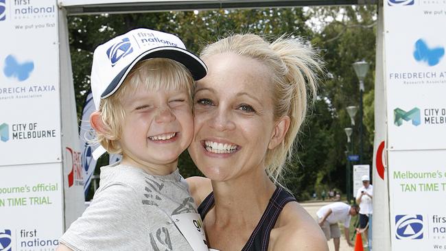 When Ollie was much, much younger and her with his mumma, The Project’s Carrie Bickmore. Pic: Supplied