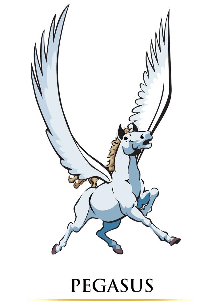 Pegasus the winged horse in Greek mythology