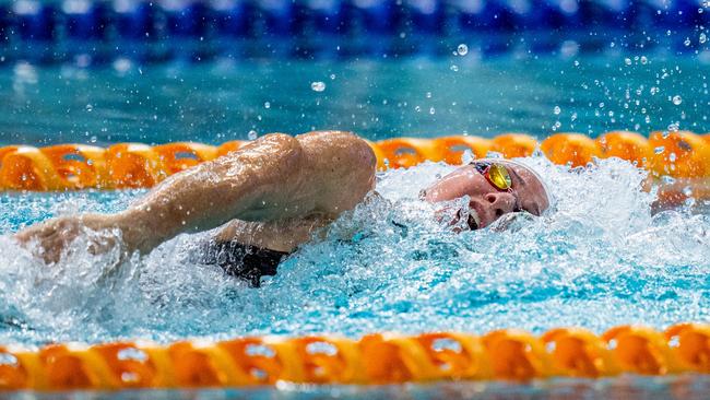 Cate Campbell in action in the 100m freestyle at the Queensland state championships. Photo: Wade Brennan (Qld Swimming)