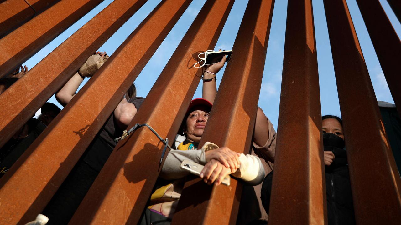 Migrants wait for asylum hearings at the US-Mexico border on May 11, 2023, as seen from San Ysidro, California. Picture: AFP