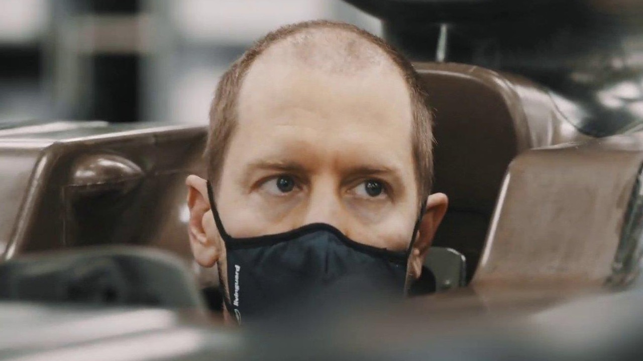 Sebastian Vettel debuted a new look at Aston Martin.