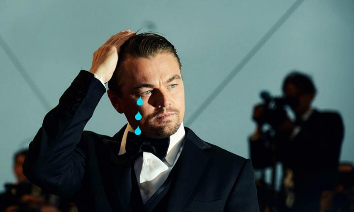 sad leonardo dicaprio oscars