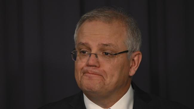 Prime Minister Scott Morrison says things like sporting events will be among the last to have restrictions lifted. Picture: AAP Image/Lukas Coch