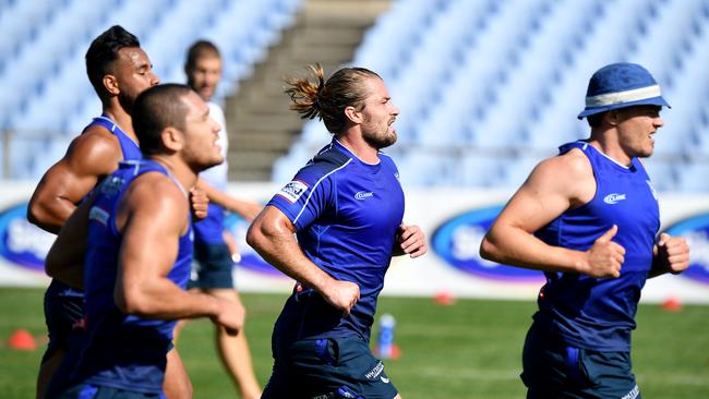 Kieran Foran (centre) looks to have recovered from his shoulder injury - now he just has to get his hamstring right.