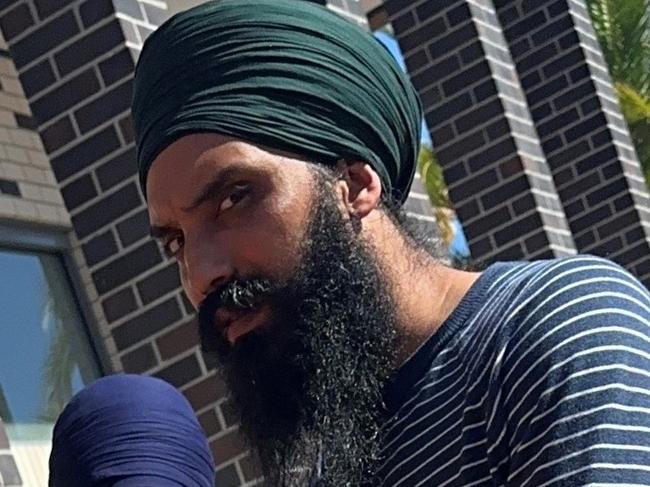 Right: Lovepreet Singh outside Lismore Courthouse facing charges of Dangerous driving occ death-drive manner dangerous and Negligent driving (occasioning death).