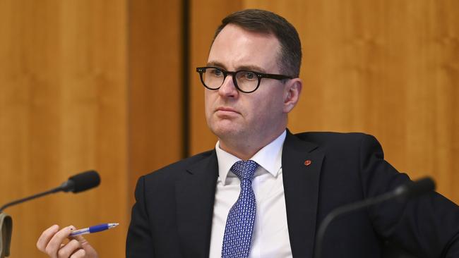 Senator Andrew Bragg during the Economics Senate Inquiry at Parliament House in Canberra. Picture: NCA NewsWire / Martin Ollman