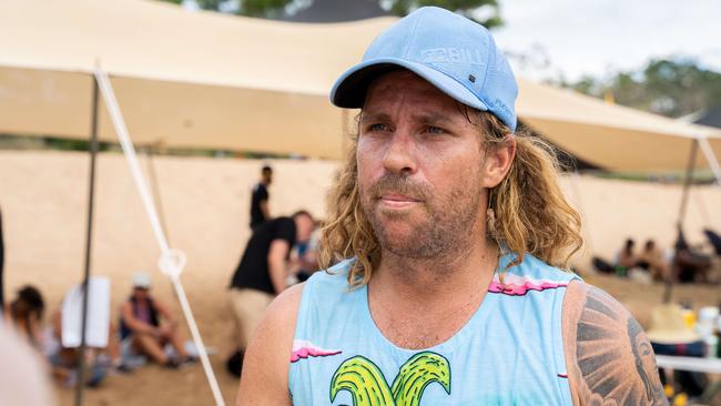 Ben Greenwood captain of Techno Vikings at the Darwin Beer Can Regatta at Mindil Beach, 2023. Picture: Pema Tamang Pakhrin