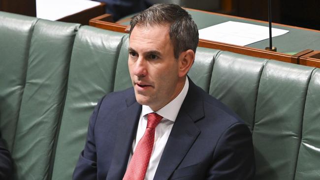 Federal Treasurer Jim Chalmers during Question Time at Parliament House in Canberra. Picture: NCA NewsWire / Martin Ollman