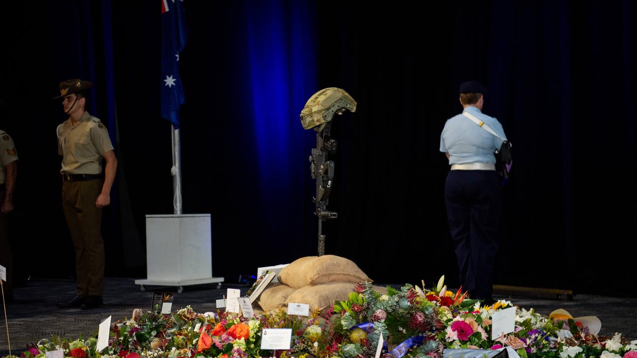 The Top End community gathered at the Darwin Convention Centre to commemorate the Bombing of Darwin. Picture: Pema Tamang Pakhrin