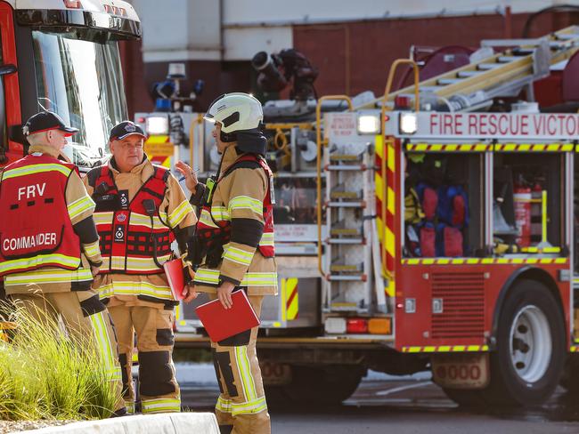 Police and Emergency Services at the scene. Picture: Ian Currie