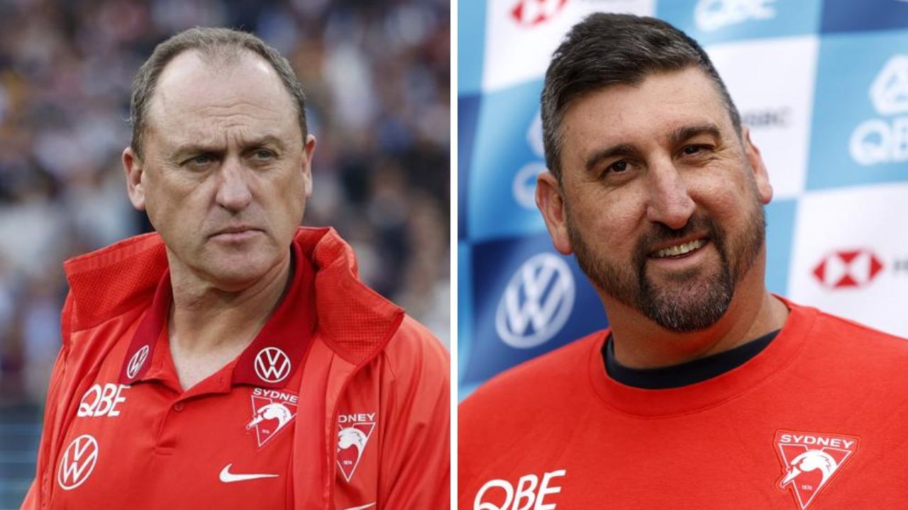 John Longmire and his replacement Dean Cox. Photos: Getty.