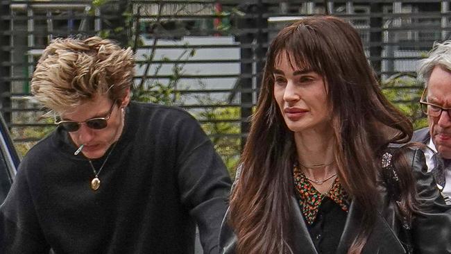 Osbourne was seen with Brigitte Calls Me Baby frontman Wes Leavins - it’s not known if the pair are a couple. Picture: SPLASH / BACKGRID