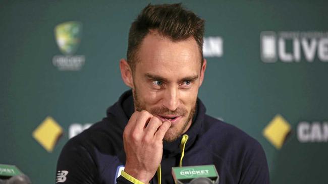 South Africa&#39;s Faf du Plessis in 2016 after being found guilty of ball tampering. Picture: Rick Rycroft