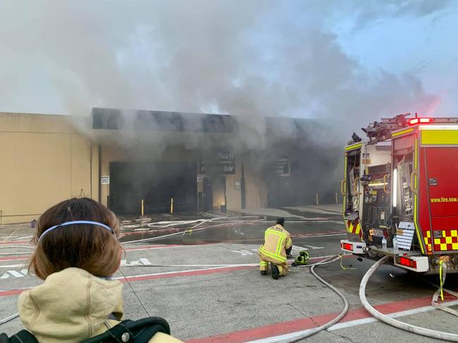 SOCIAL MEDIA IMAGE DISCUSS USE WITH YOUR EDITOR - Firefighters attended a blaze at the AutoBarn store on Greenway Drive in Tweed Heads South on Saturday, October 24, 2020.