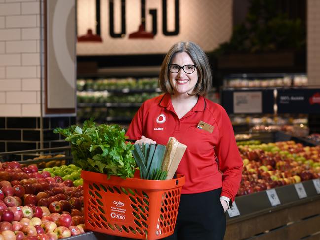 New Coles chief Leah Weckert at Coles Tooronga store. Picture: Nicki Connolly