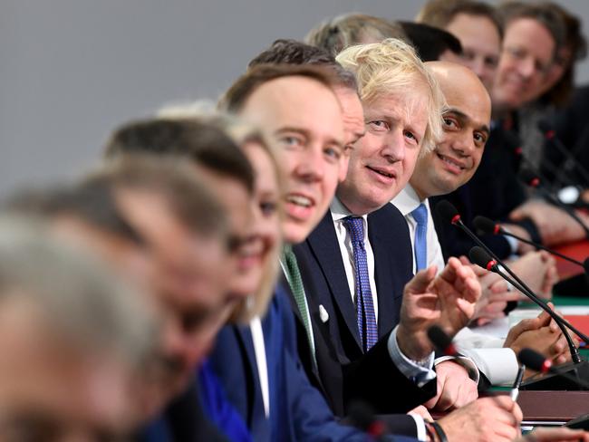 Britain's Prime Minister Boris Johnson (C) chairs a cabinet meeting. Picture: Getty