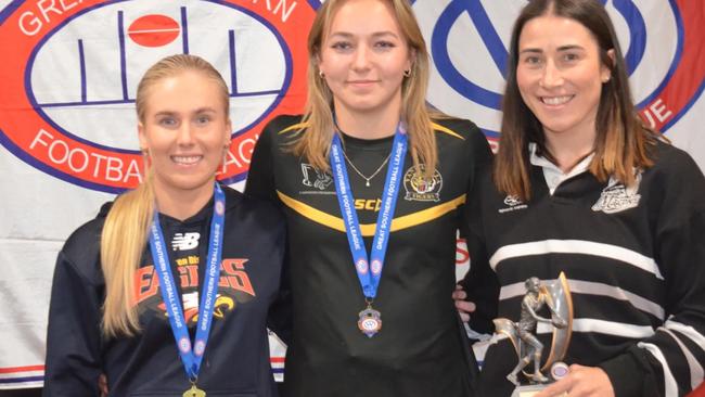 Layla Rogers (left) has been a star for McLaren. Picture: Great Southern Football League