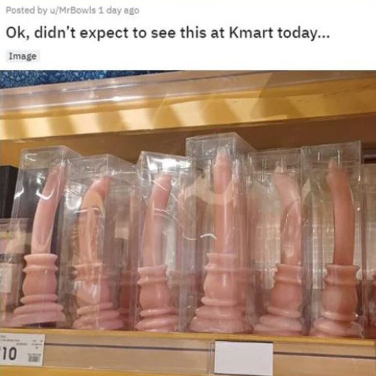 The phallic candles were sold at Kmart last year. Picture: Reddit