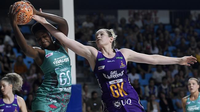 Rising Firebirds defender Tara Hinchliffe (right) has made the move to the Sunshine Coast to join the Lightning. Photo: Getty Images