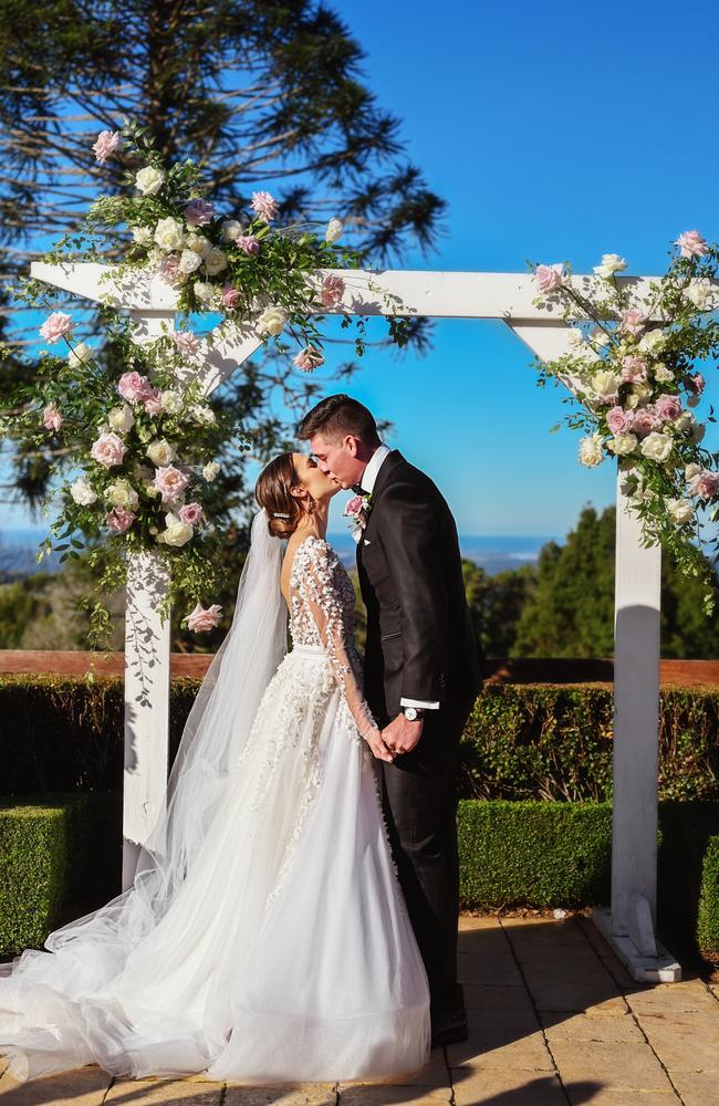 Wedding of Matt Renshaw and Josie Harvey. Picture: Sally Davison