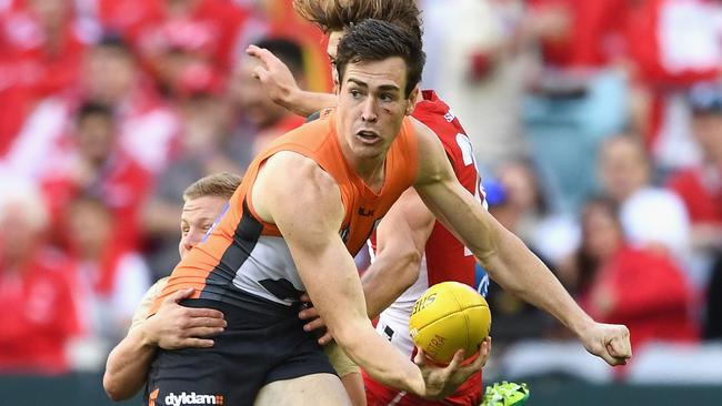 Jeremy Cameron’s Giants will start favourites against Sydney. Picture: Getty Images