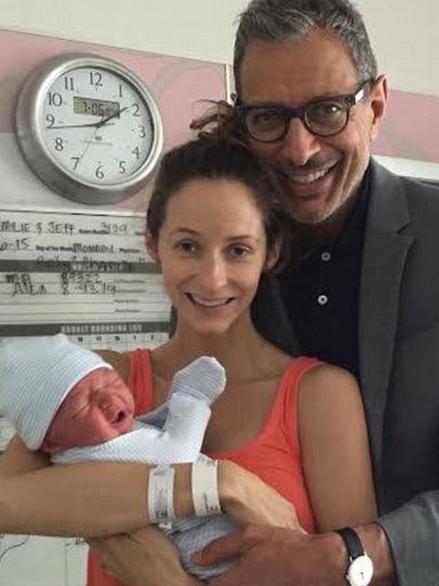 Emilie Livingston and Jeff Goldblum with son Charlie Ocean.
